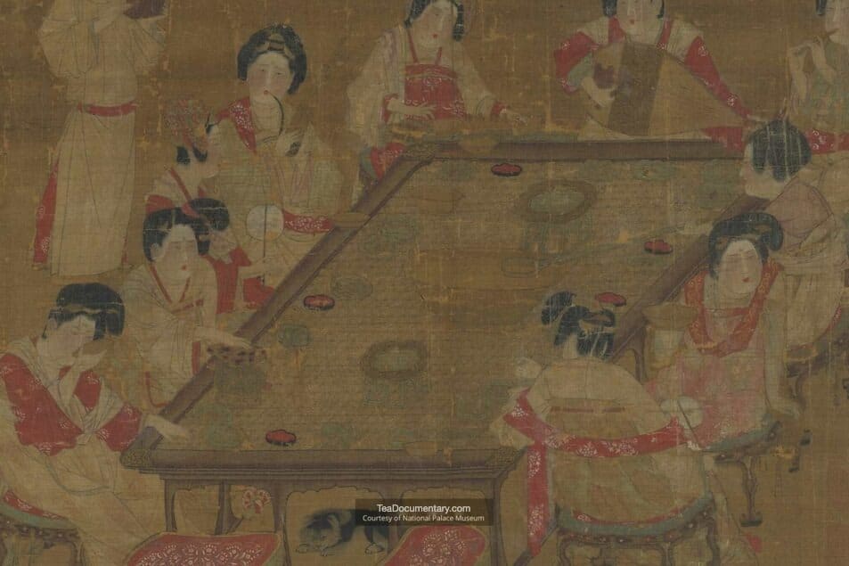 What Country Did Tea Originate From? 14 chinese tea history historical painting imperial court ladies having tea party tang dynasty
