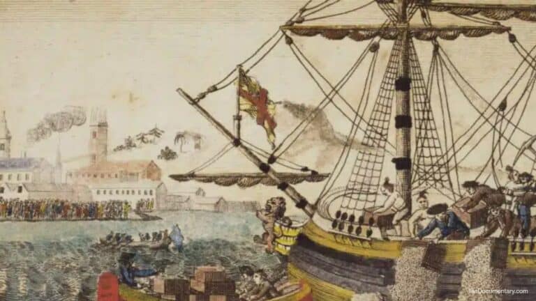 History of Tea in America 13 History of tea in America: colonists throw chests of Chinese tea into Boston Harbor, 1773
