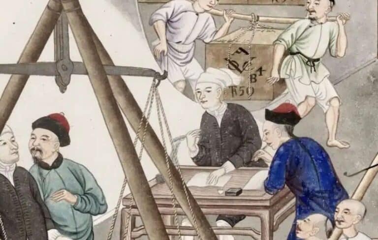 Who Brought Tea To Europe? 13 Who brought tea to Europe: Dutch merchants buying tea in Fujian, China, as a chest is weighed on a large scale